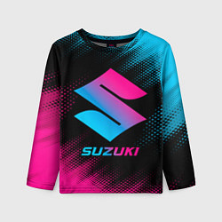 Лонгслив детский Suzuki - neon gradient, цвет: 3D-принт