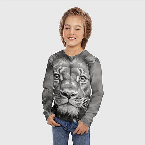 Детский лонгслив Лев вечерний / 3D-принт – фото 3