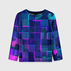 Лонгслив детский Неоновая мозаика из стекла, цвет: 3D-принт