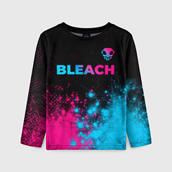 Лонгслив детский Bleach - neon gradient: символ сверху, цвет: 3D-принт