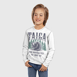 Лонгслив детский Тайга - из России с любовью, цвет: 3D-принт — фото 2
