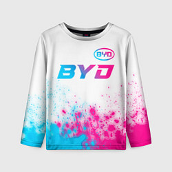 Детский лонгслив BYD neon gradient style: символ сверху