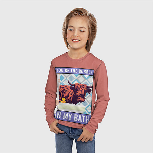 Детский лонгслив Ты пузырь в моей ванне / 3D-принт – фото 3