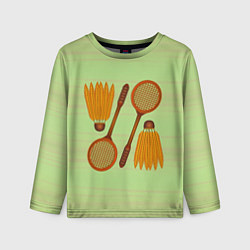Детский лонгслив Бадминтон