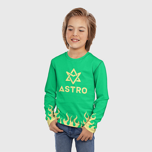 Детский лонгслив Astro fire / 3D-принт – фото 3