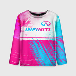 Детский лонгслив Infiniti neon gradient style: символ сверху