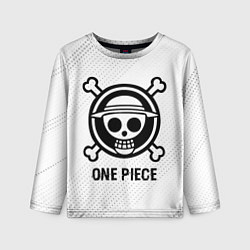 Лонгслив детский One Piece glitch на светлом фоне, цвет: 3D-принт