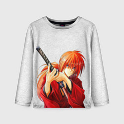 Лонгслив детский Бродяга Кэнсин с катаной, цвет: 3D-принт
