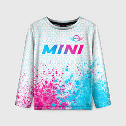 Детский лонгслив Mini neon gradient style: символ сверху