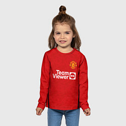 Лонгслив детский Антони Манчестер Юнайтед форма 2324 домашняя, цвет: 3D-принт — фото 2