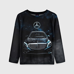 Лонгслив детский Mercedes Benz space background, цвет: 3D-принт