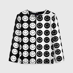 Детский лонгслив Smiley black and white