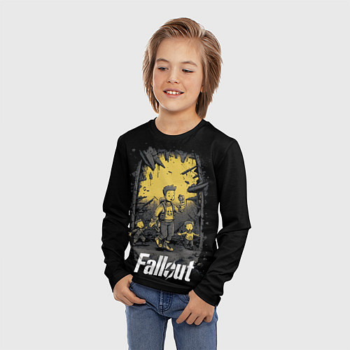 Детский лонгслив Fallout boys / 3D-принт – фото 3