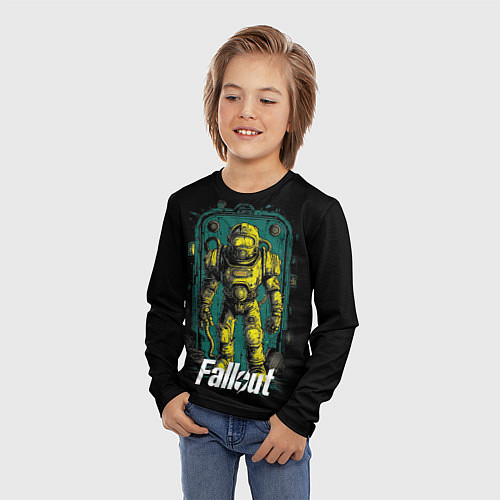 Детский лонгслив Fallout poster style / 3D-принт – фото 3