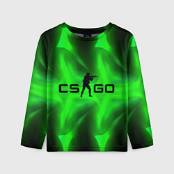 Лонгслив детский CSGO green logo, цвет: 3D-принт