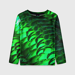 Лонгслив детский Зеленая объемная текстура, цвет: 3D-принт