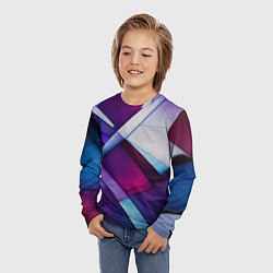 Лонгслив детский Геометрическая абстракция - нейросеть, цвет: 3D-принт — фото 2