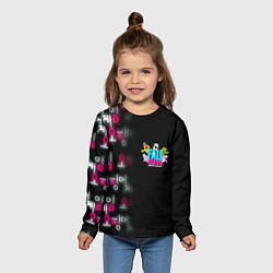 Лонгслив детский Игра в кальмара x Fall Guys, цвет: 3D-принт — фото 2