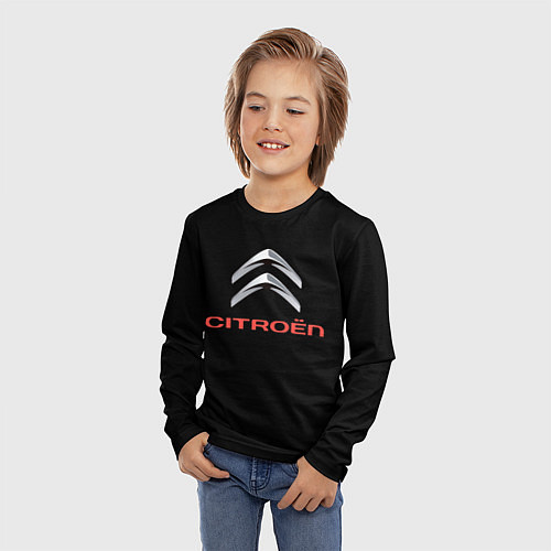 Детский лонгслив Citroen auto sports / 3D-принт – фото 3