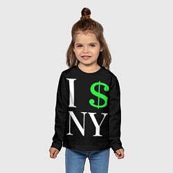 Лонгслив детский I steal NY - Payday 3, цвет: 3D-принт — фото 2