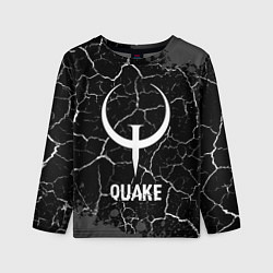 Лонгслив детский Quake glitch на темном фоне, цвет: 3D-принт