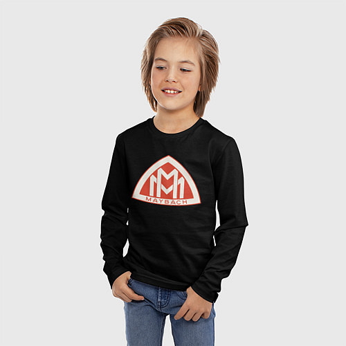 Детский лонгслив Maybach logo / 3D-принт – фото 3