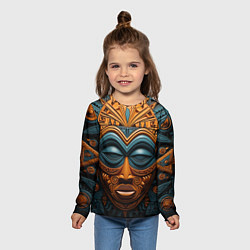 Лонгслив детский Африканские маски, цвет: 3D-принт — фото 2