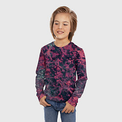 Лонгслив детский Абстракция - аметистовый ирис, цвет: 3D-принт — фото 2