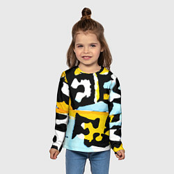 Лонгслив детский Абстрактная композиция, цвет: 3D-принт — фото 2
