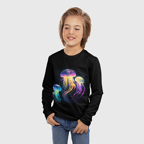 Детский лонгслив Танец медуз / 3D-принт – фото 3