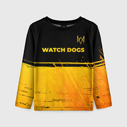 Лонгслив детский Watch Dogs - gold gradient посередине, цвет: 3D-принт