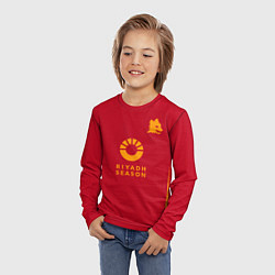 Лонгслив детский ФК Рома форма 23-24 домашняя, цвет: 3D-принт — фото 2