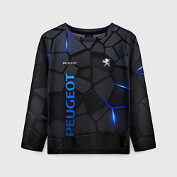 Лонгслив детский Peugeot - плиты с эффектом свечения, цвет: 3D-принт