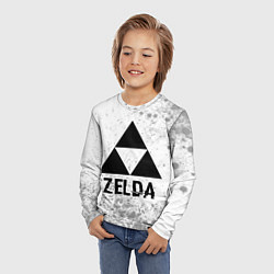 Лонгслив детский Zelda glitch на светлом фоне, цвет: 3D-принт — фото 2