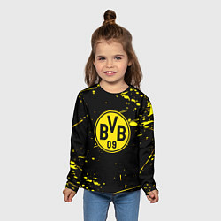 Лонгслив детский Borussia yellow splash, цвет: 3D-принт — фото 2