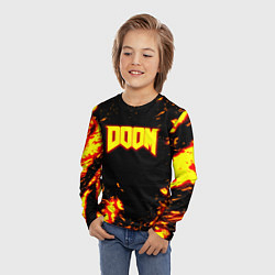 Лонгслив детский Doom огненный марс, цвет: 3D-принт — фото 2