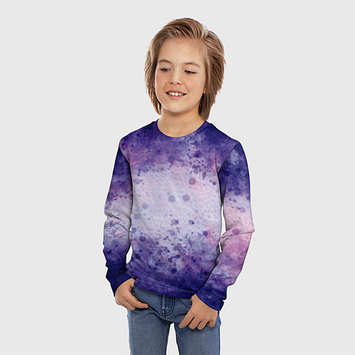 Детский лонгслив Абстракция - purple scales / 3D-принт – фото 3