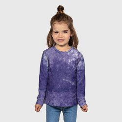 Лонгслив детский Абстракция - violet color background, цвет: 3D-принт — фото 2