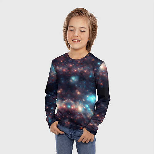 Детский лонгслив Космический простор / 3D-принт – фото 3