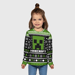 Лонгслив детский Minecraft christmas sweater, цвет: 3D-принт — фото 2