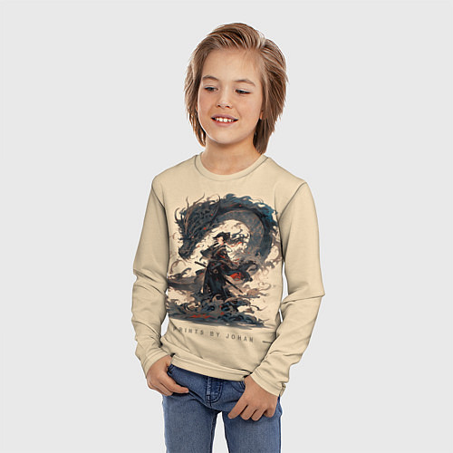 Детский лонгслив Дракон и меч / 3D-принт – фото 3