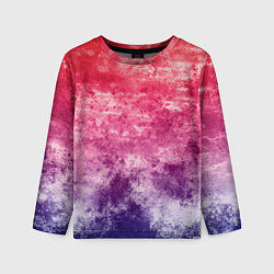 Лонгслив детский Абстракция - сине-красный беспорядок, цвет: 3D-принт