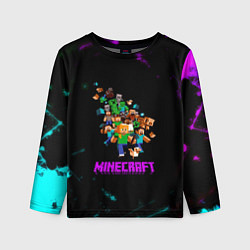 Лонгслив детский Minecraft neon краски, цвет: 3D-принт