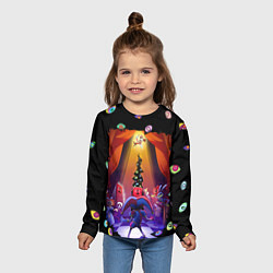 Лонгслив детский Pomni looking for exit the Amazing Digital Circus, цвет: 3D-принт — фото 2