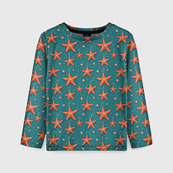 Лонгслив детский Морские звезды тоже хотят на ёлку, цвет: 3D-принт