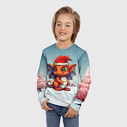 Лонгслив детский Символ нового 2024 года дракон, цвет: 3D-принт — фото 2