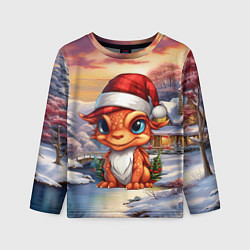 Детский лонгслив Символ нового 2024 года маленький дракон