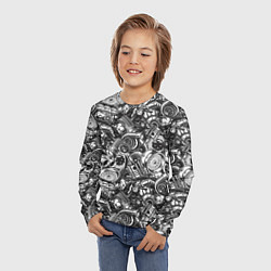 Лонгслив детский Запчасти двигателя автомобиля, цвет: 3D-принт — фото 2