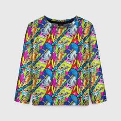 Лонгслив детский Multicolored guitars, цвет: 3D-принт