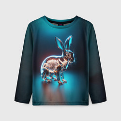 Лонгслив детский Прозрачный стеклянный кролик, цвет: 3D-принт